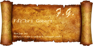 Fábri Gobert névjegykártya